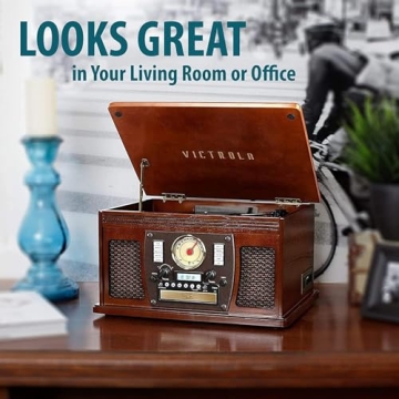 Victrola 8-in-1 Bluetooth Record Player for Any Music Lover