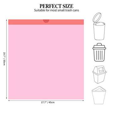 3Rolls Drawstring Small Trash Bags,4 Gallon Thicken Drawstring Small Garbage Bags for Kitchen,Bathroom,Bedroom,Home,Office Trash Cans，60 Counts (Pink)