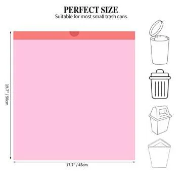 3Rolls Drawstring Small Trash Bags,4 Gallon Thicken Drawstring Small Garbage Bags for Kitchen,Bathroom,Bedroom,Home,Office Trash Cans，60 Counts (Pink)