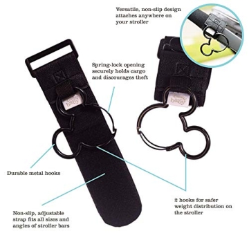 Disney Mickey Mouse Stroller Hooks - Durable & Versatile Clips