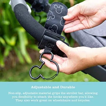 Disney Mickey Mouse Stroller Hooks - Durable & Versatile Clips