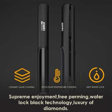 3 IN 1 Heated Styling Tool: Straightening Brush, Crimper & Flat Iron for Smooth, Anti-Frizz Hair | E...