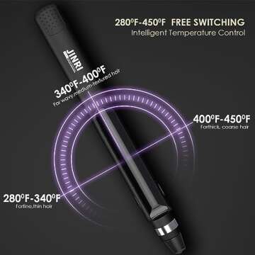 3 IN 1 Heated Styling Tool: Straightening Brush, Crimper & Flat Iron for Smooth, Anti-Frizz Hair | Electric Hot Brush for Styling (Black)