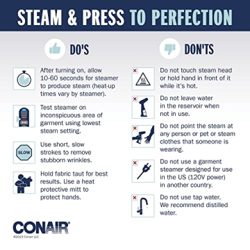 Conair Handheld Garment Steamer 1200W for Effortless Care