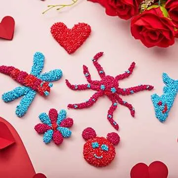 JOYIN 12 PCS Valentine's Day Gift Cards with Fun Foam Clay, Squashy Modeling Foam Beads Play Kits for Classroom Gift Exchange, Valentine Party Favors, Games Prizes