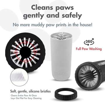 Dexas Medium Dog Paw Cleaner, Matte Black - Premium Quality Pet Supplies and Dog Accessories - Easy ...