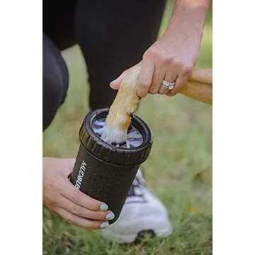 Dexas Medium Dog Paw Cleaner, Matte Black - Premium Quality Pet Supplies and Dog Accessories - Easy to Use and Clean MudBuster for Dogs - Patented Product - BPA Free
