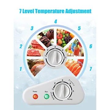 KRIB BLING Chest Freezer 3.5 Cu.Ft Mini 7 Gears Temperature Control Compact Deep Freezer with Top Open Door and Removable Storage Basket White