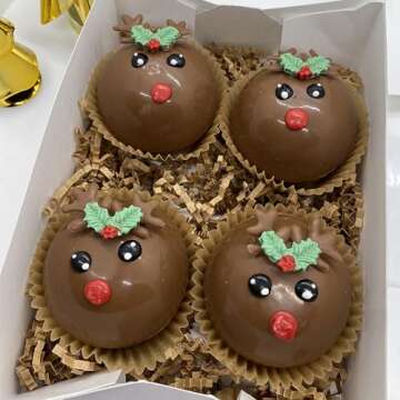 Gulinaza 4Pcs Christmas Holly Leaves Silicone Molds for DIY Cake Fondant Biscuit Cookies Soap Sugar Pudding Chocolate Hard Candies Dessert Candle Decor