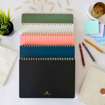 Merely Home Undated Weekly Business Planner | 8.25” x 11.75” ADHD Organizer | Premium Multi-Layout Schedule | Navy | Landscape Layout