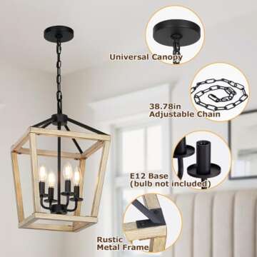 Stylish 4 Light Chandelier for Home Decor
