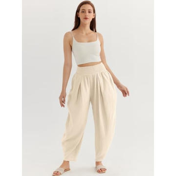 LILLUSORY Women's Flowy Harem Pants for Summer Style