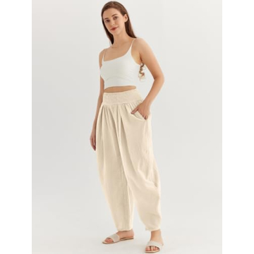 LILLUSORY Women's Flowy Harem Pants for Summer Style