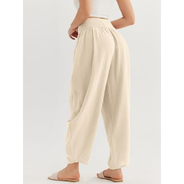 LILLUSORY Women's Flowy Harem Pants for Summer Style