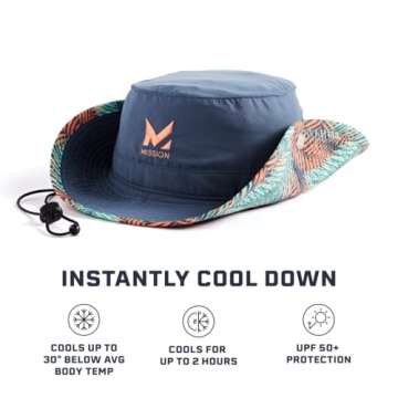 MISSION Cooling UPF Bucket Hat - Unisex Sun Hat for Hiking, Golfing & Fishing - Sweat & Water Activa...