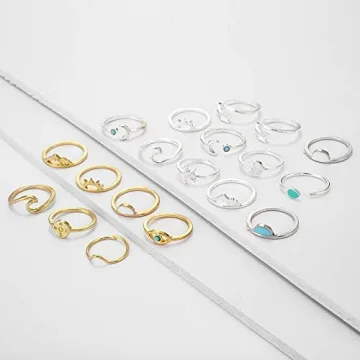 FUTIMELY Boho Rhinestone Knuckle Ring Set for Women