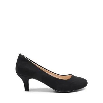 DREAM PAIRS Elegant Suede Wedding Low Heel Pumps