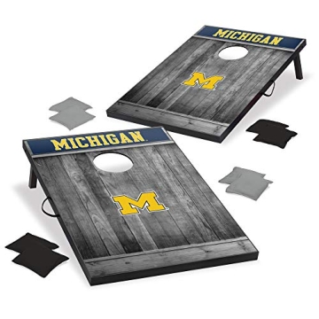 Wild Sports NCAA College Michigan Wolverines Tailgate Toss - Gray Wood Designmichigan Wolverines Tai...