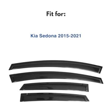 Premium IG Window Visor for Kia Sedona 2015-2021 - Easy Installation, Durable Rain Guard