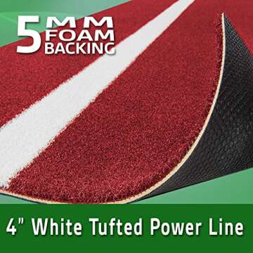 Softball Pitching Mat with Rubber - Portable Training Mat