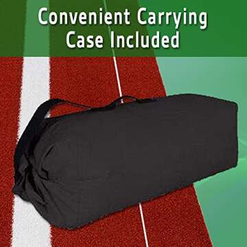 Softball Pitching Mat with Rubber - Portable Training Mat