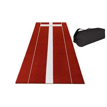 Softball Pitching Mat with Rubber - Portable Training Mat