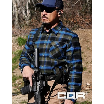 CQR Men's Cotton Flannel Long Sleeve Shirt