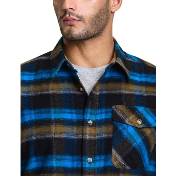 CQR Men's Cotton Flannel Long Sleeve Shirt