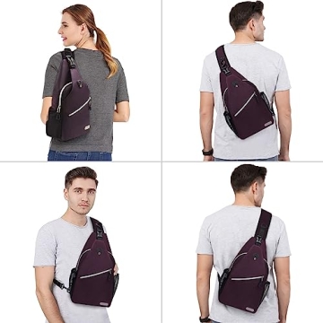 MOSISO Purple Sling Backpack for Travel & Hiking