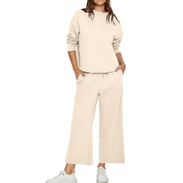 Glamaker Womens Two Piece Lounge Matching Set – Casual & Comfortable Athleisure Outfit with Pocket...