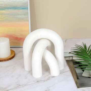 HMASYO 3Pcs Wood Arch Decorative Objects, Coffee Table Decor, Shelf Decor Aesthetic, Neutral Home Decor Accents for Living Room, Modern Table Top Bookshelf Decor Boho Office Decor