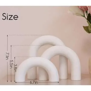 HMASYO 3Pcs Wood Arch Decorative Objects, Coffee Table Decor, Shelf Decor Aesthetic, Neutral Home Decor Accents for Living Room, Modern Table Top Bookshelf Decor Boho Office Decor