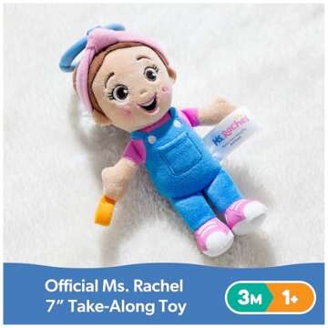 Ms. Rachel Official Sensory Take-Along Toy, Baby Swing & Baby Stroller Teething Toys with Rattle & C...