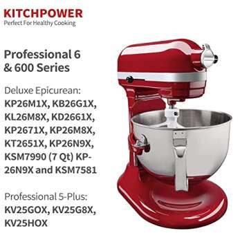KITCHPOWER 6 Quart Flex Edge Beater for Bowl-Lift Stand Mixers, Paddle Attachment Mixer Accessory
