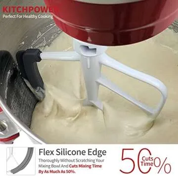 KITCHPOWER 6 Quart Flex Edge Beater for Bowl-Lift Stand Mixers, Paddle Attachment Mixer Accessory