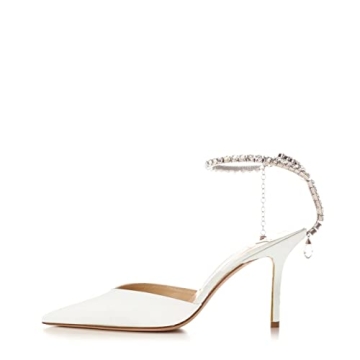 Keleimusi Women's Crystal Heeled Sandals - Elegant Bridal & Party Pumps