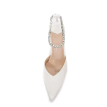 Keleimusi Crystal Heeled Sandals Elegant Bridal Party Pumps