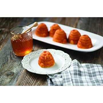 Nordic Ware 90777 Beehive Cakelets Pan, 3-Cup, Toffee