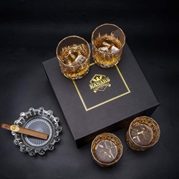 KANARS Whiskey Glasses 10 Oz - Luxury Gift Set