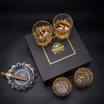 KANARS Whiskey Glasses 10 Oz - Luxury Gift Set