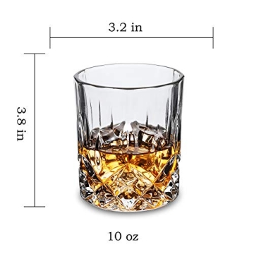 KANARS Whiskey Glasses 10 Oz - Luxury Gift Set