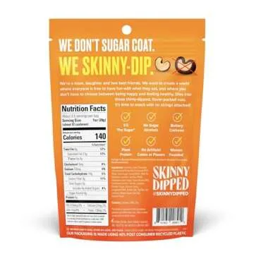 SkinnyDipped Salted Caramel Cashews - Healthy Plant Protein Snack