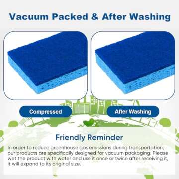 HOMEXCEL 24 Pack Non-Scratch Kitchen Cleaning Sponges