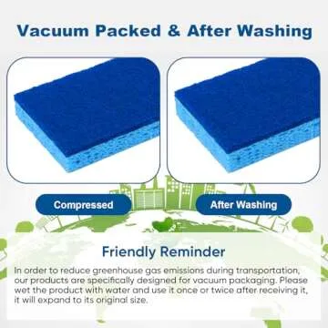 HOMEXCEL 24 Pack Non-Scratch Kitchen Cleaning Sponges
