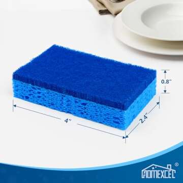 HOMEXCEL 24 Pack Non-Scratch Kitchen Cleaning Sponges