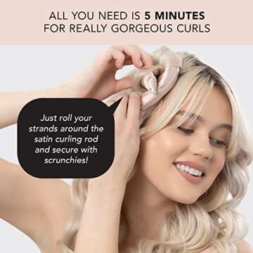 Kitsch Heatless Hair Curler & Satin Scrunchies Bundle