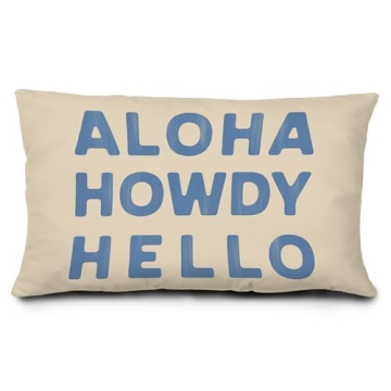 Qvapt Coastal Cowgirl Western Pillow Covers | Unique Aloha Hello Design