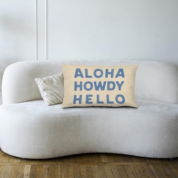 Qvapt Coastal Cowgirl Pillow Covers in Aloha Design