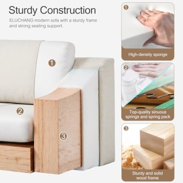 ELUCHANG Modern Sofa for Living Room - Comfortable & Stylish