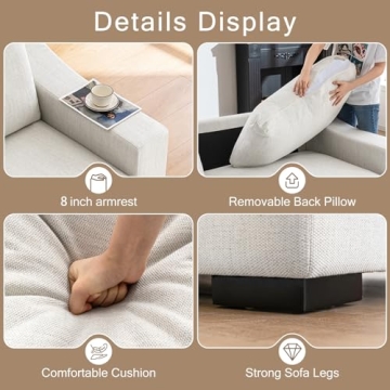 ELUCHANG Modern Sofa for Living Room - Comfortable & Stylish